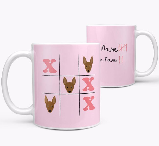 Noughts and Crosses: Personalised {breedFullName} Mug